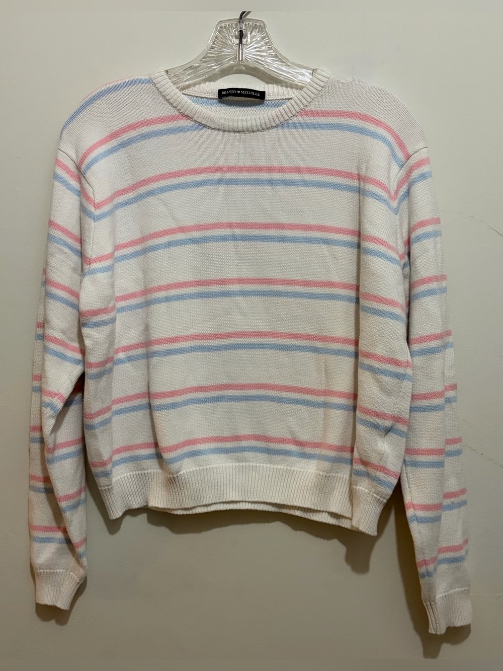 Brandy Melville Striped Crewneck Sweater Womens One Size